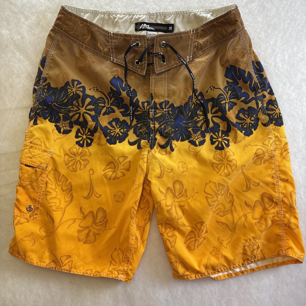 Vintage Y2K So Cal No Fear Board Shorts Mens Size 34 Swim Trunks Grunge Core